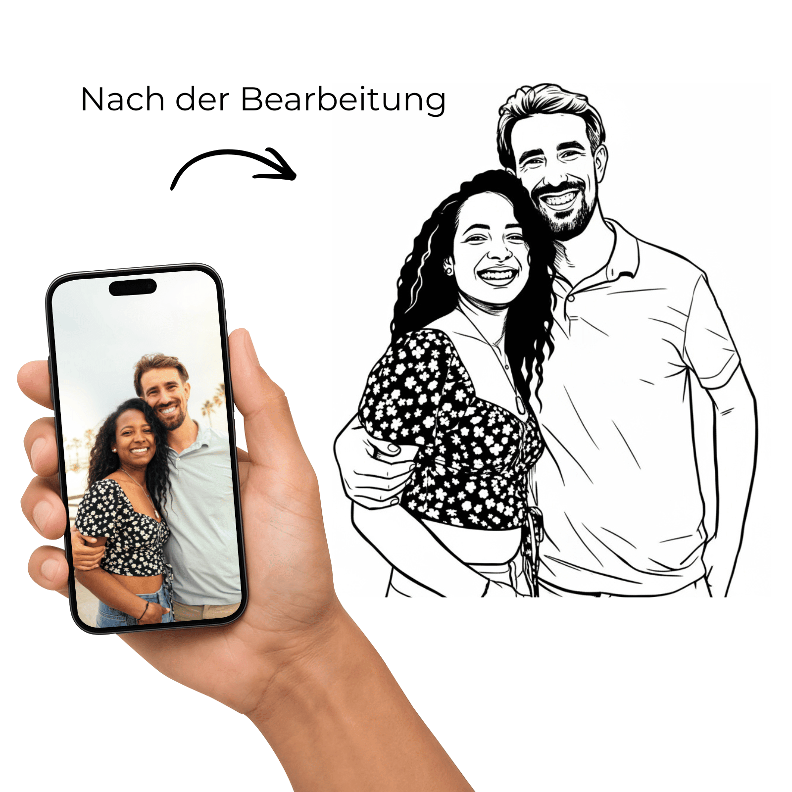 Personalisiertes Foto Schlüsselanhänger - Einzigartige ErinnerungsmarkeSchlüsselanhängerSquaredMomentVorherNachher