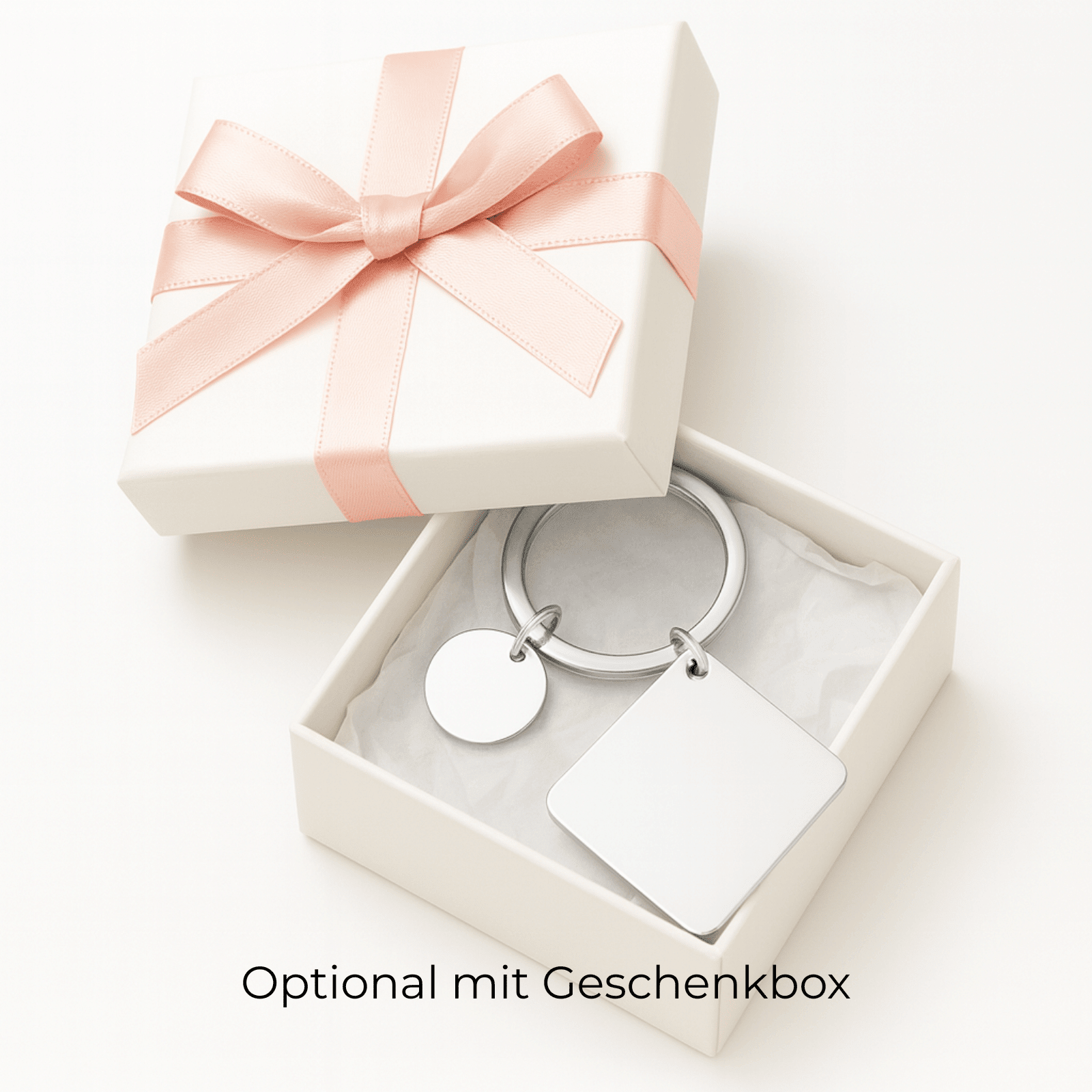 Personalisiertes Foto Schlüsselanhänger - Einzigartige ErinnerungsmarkeSchlüsselanhängerSquaredMomentGeschenkbox
